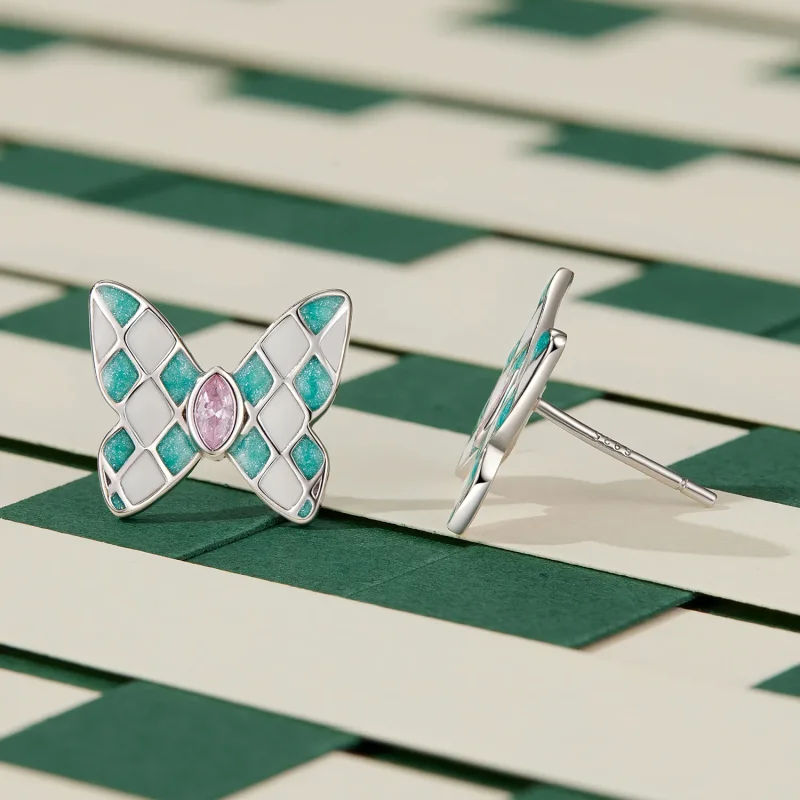 (slika za) Uhani z metulji v slogu Pandora - SCE1610 - Ogled 3