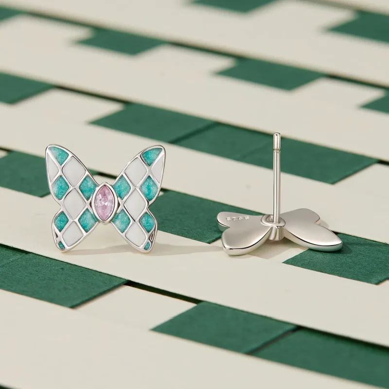 (slika za) Uhani z metulji v slogu Pandora - SCE1610 - Ogled 4