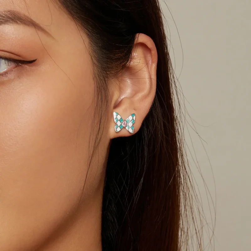 (slika za) Uhani z metulji v slogu Pandora - SCE1610 - Ogled 5