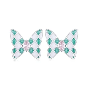 (slika za) Uhani z metulji v slogu Pandora - SCE1610