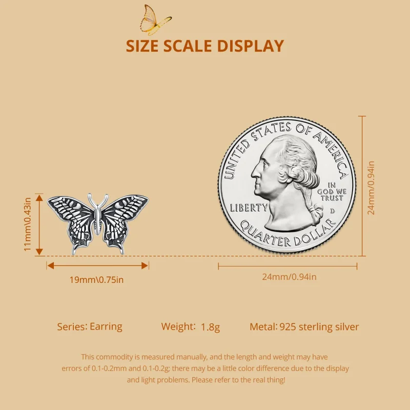 (slika za) Uhani z metulji v slogu Pandora - SCE1637 - Ogled 7