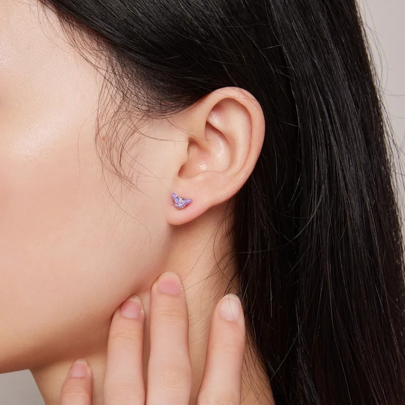 (slika za) Uhani z nitkastimi zatiči v slogu Pandora - BSE797 - Ogled 6