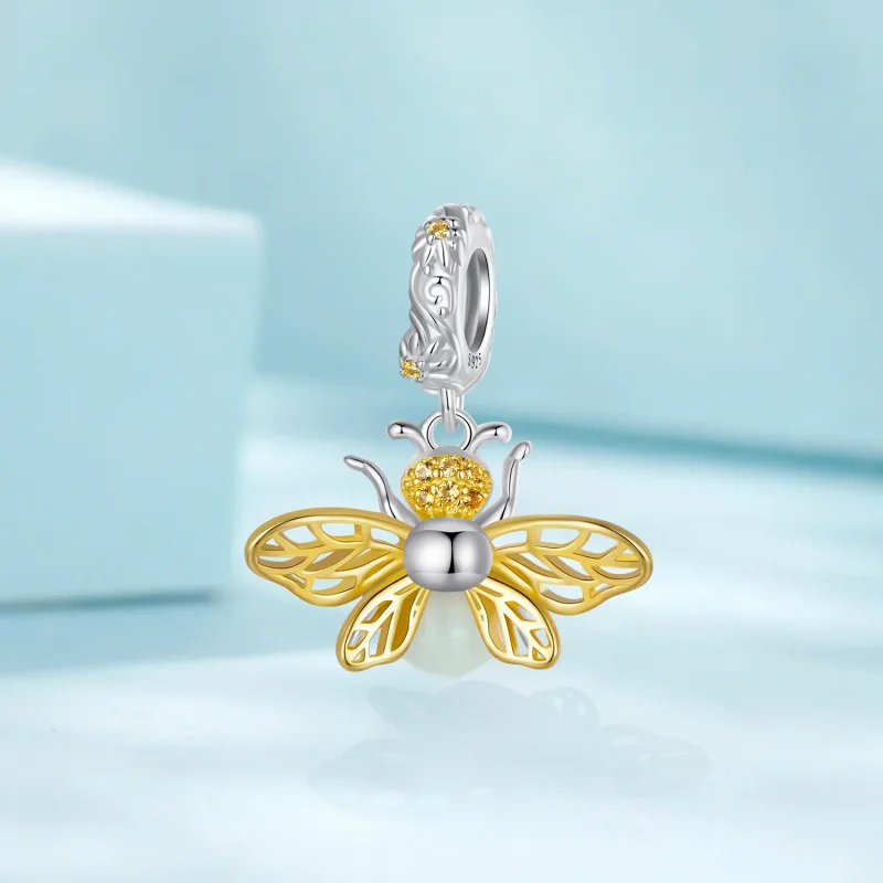 (slika za) Viseča čebela v slogu Pandora, ki se sveti v temi - SCC2616 - Ogled 2