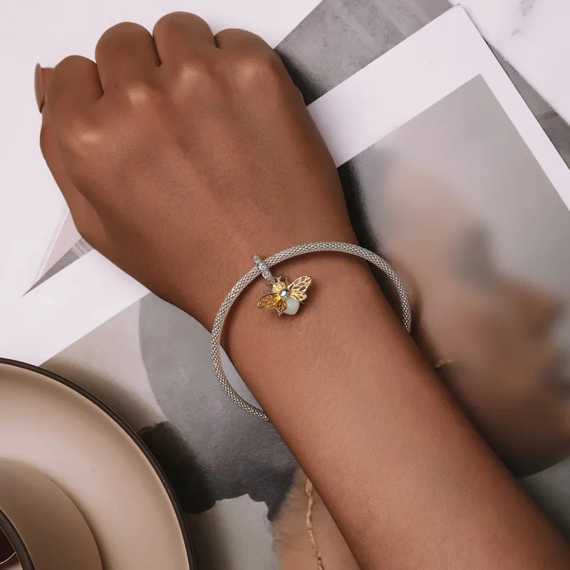 (slika za) Viseča čebela v slogu Pandora, ki se sveti v temi - SCC2616 - Ogled 5