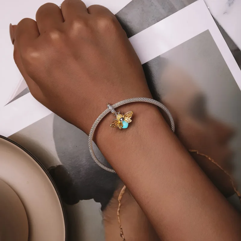 (slika za) Viseča čebela v slogu Pandora, ki se sveti v temi - SCC2616 - Ogled 6