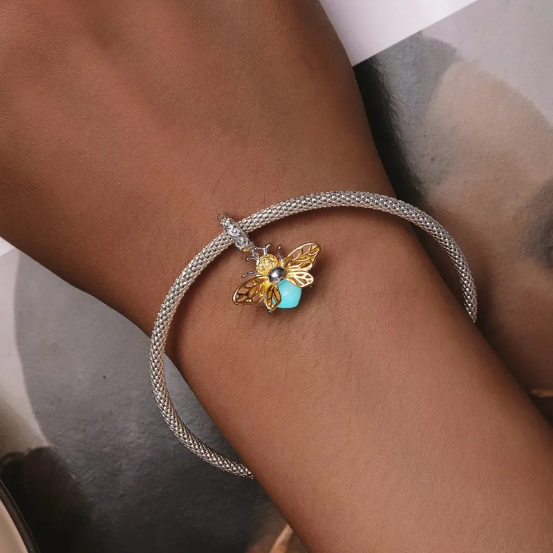 (slika za) Viseča čebela v slogu Pandora, ki se sveti v temi - SCC2616 - Ogled 8