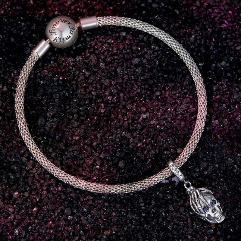 (slika za) Viseča lobanja za noč čarovnic v stilu Pandora - SCC2606 - Ogled 3