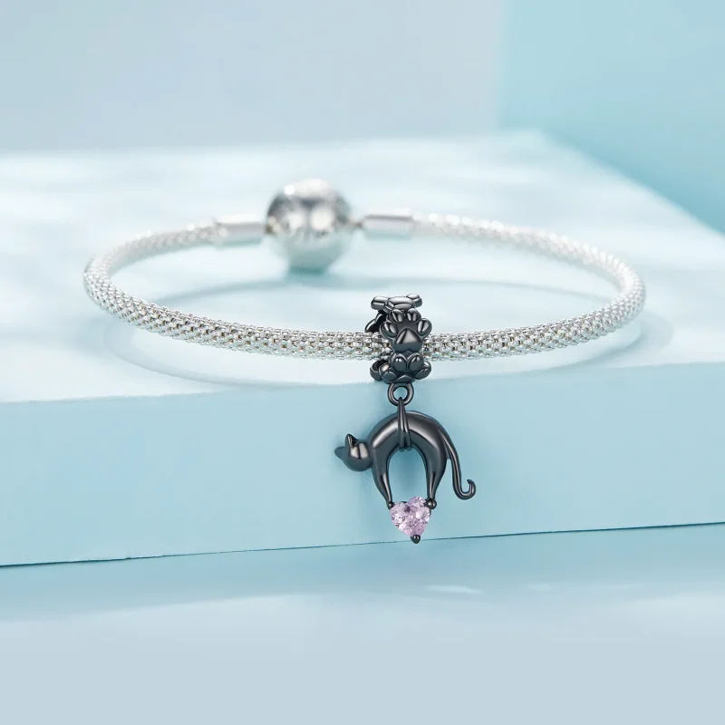 (slika za) Viseča črna mačka v slogu Pandora - SCC2519 - Ogled 3