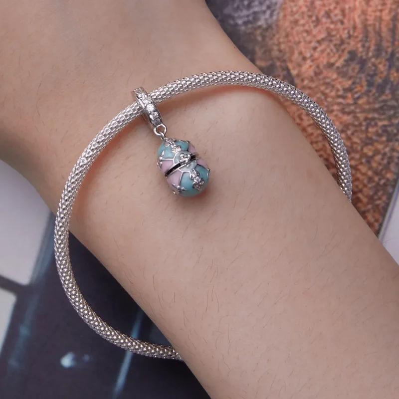 (slika za) Viseča velikonočna jajca v stilu Pandora - BSC779 - Ogled 6