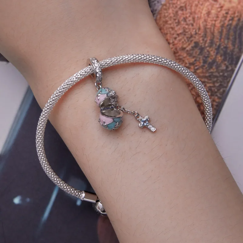 (slika za) Viseča velikonočna jajca v stilu Pandora - BSC779 - Ogled 7