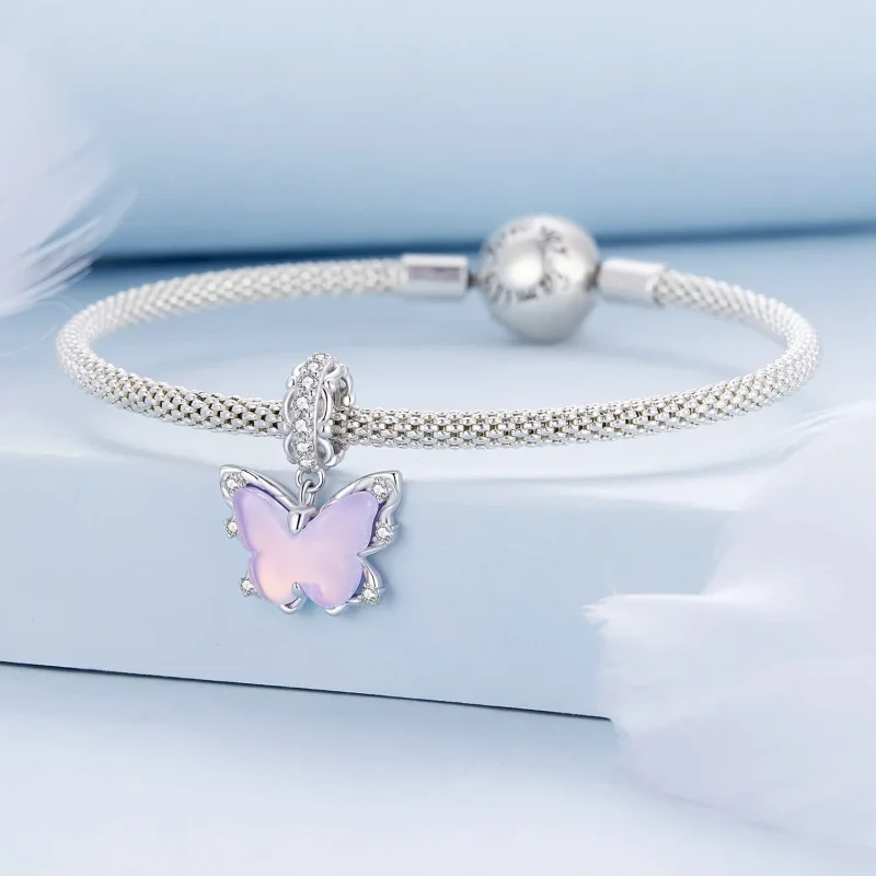 (slika za) Viseči čipkasti metulj v slogu Pandora - BSC925 - Ogled 3