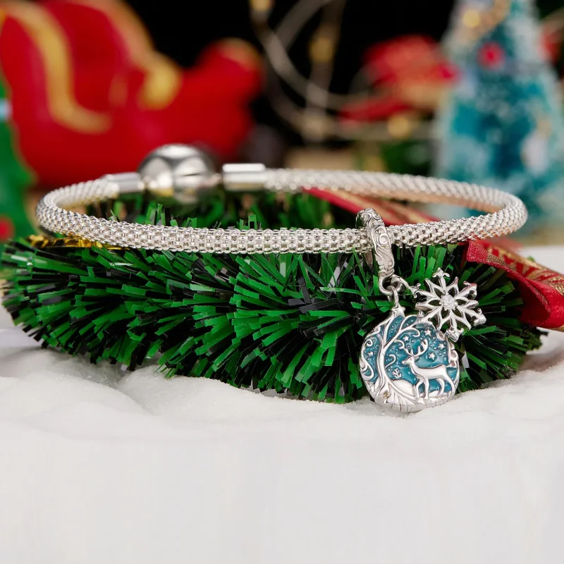 (slika za) Viseči losov viseči v temnem slogu Pandora - SCC2661 - Ogled 3