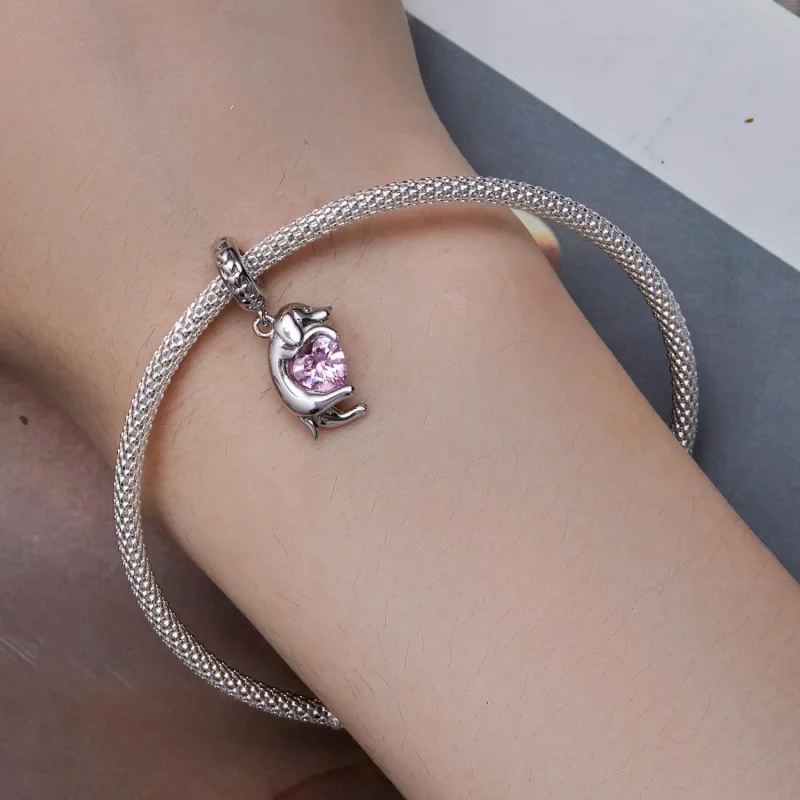 (slika za) Viseči mali zlati prinašalec v slogu Pandora - BSC799 - Ogled 5