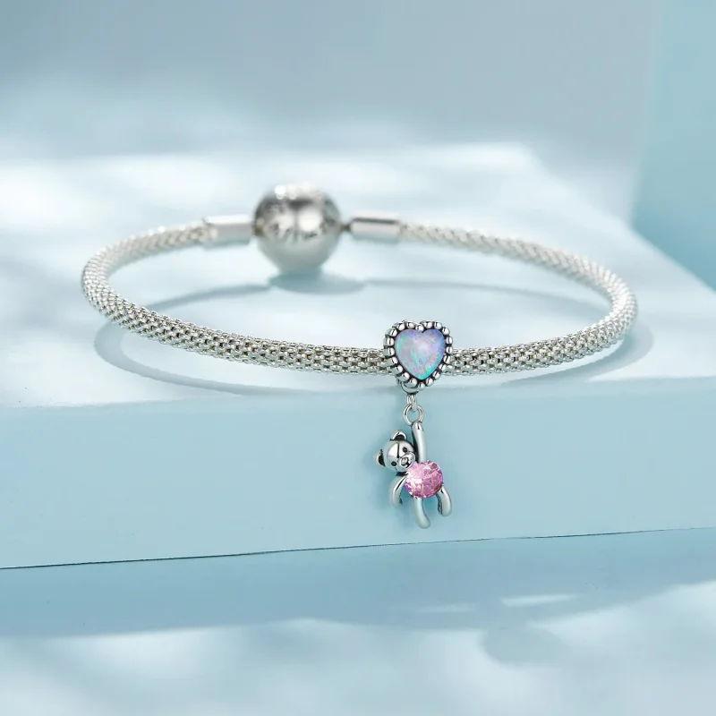 (slika za) Viseči medved v stilu Pandora - SCC2591 - Ogled 4