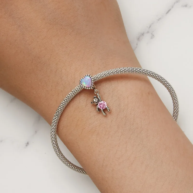 (slika za) Viseči medved v stilu Pandora - SCC2591 - Ogled 8