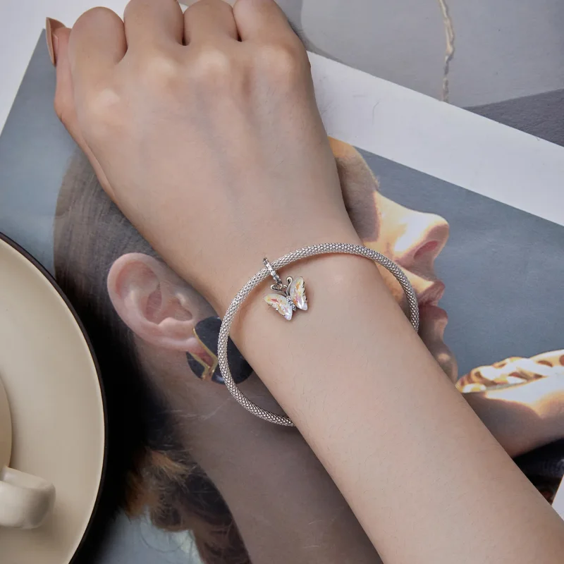 (slika za) Viseči pisani metulj Aurora v slogu Pandora - SCC2305-CF - Ogled 5