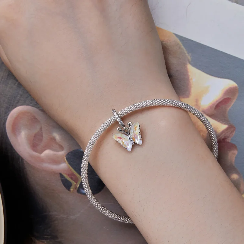 (slika za) Viseči pisani metulj Aurora v slogu Pandora - SCC2305-CF - Ogled 6