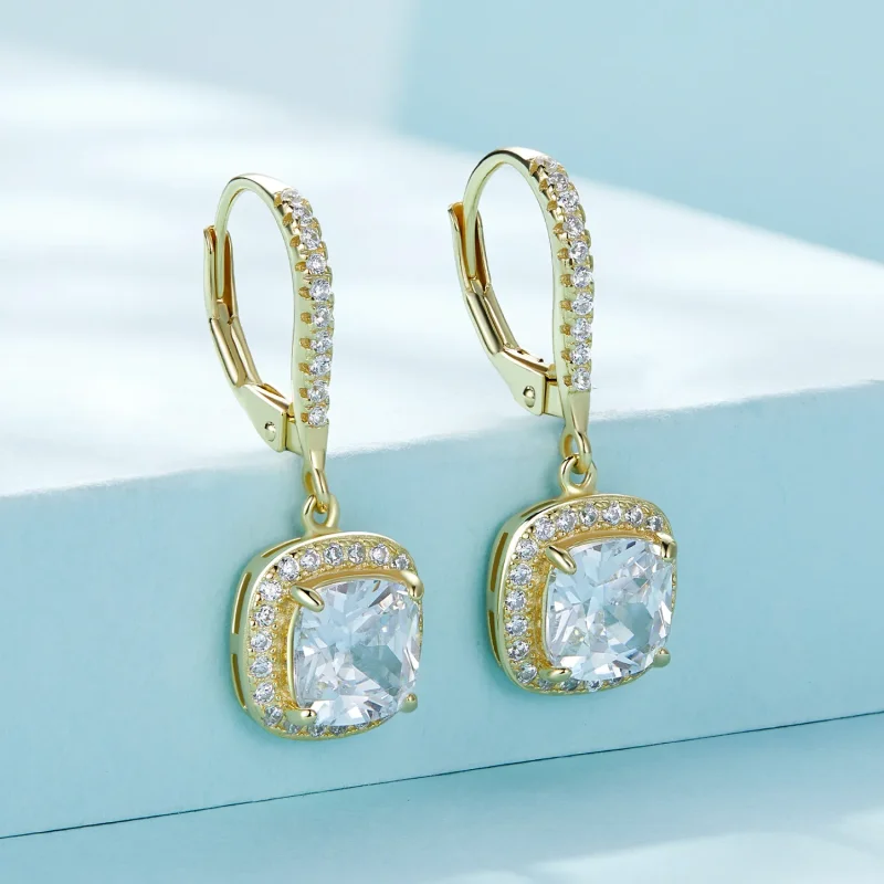 (slika za) Viseči uhani Golden Bright Time v slogu Pandora - SCE520-B - Ogled 2