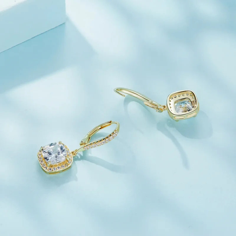 (slika za) Viseči uhani Golden Bright Time v slogu Pandora - SCE520-B - Ogled 4