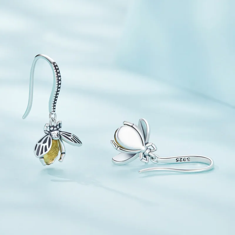 (slika za) Viseči uhani s čebelami v stilu Pandora - SCE1570 - Ogled 3