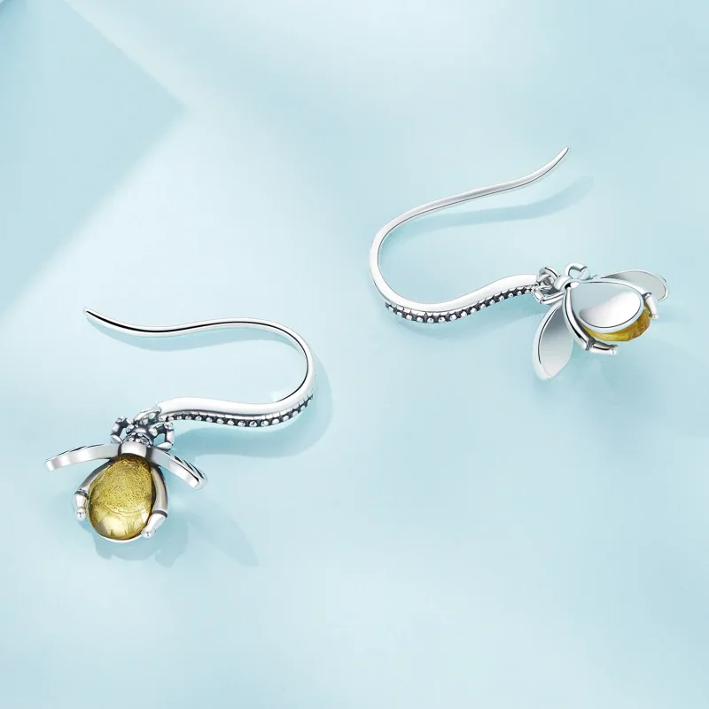 (slika za) Viseči uhani s čebelami v stilu Pandora - SCE1570 - Ogled 4