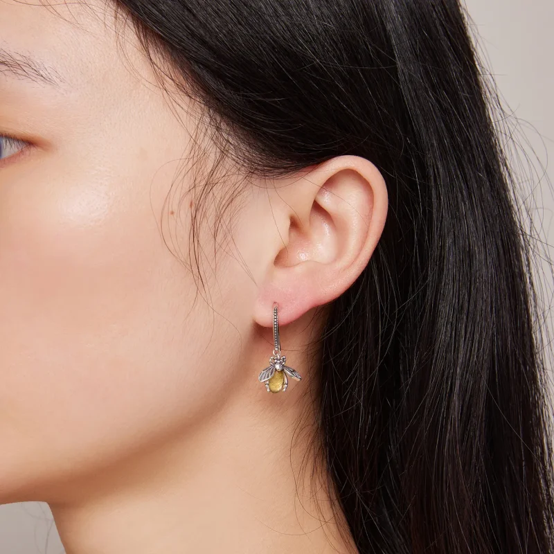 (slika za) Viseči uhani s čebelami v stilu Pandora - SCE1570 - Ogled 7