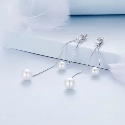 Viseči uhani z resicami v slogu Pandora - BSE890 Viseči uhani z resicami v slogu Pandora - BSE890