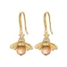Viseči uhani zlate čebelice v slogu Pandora - SCE149-B