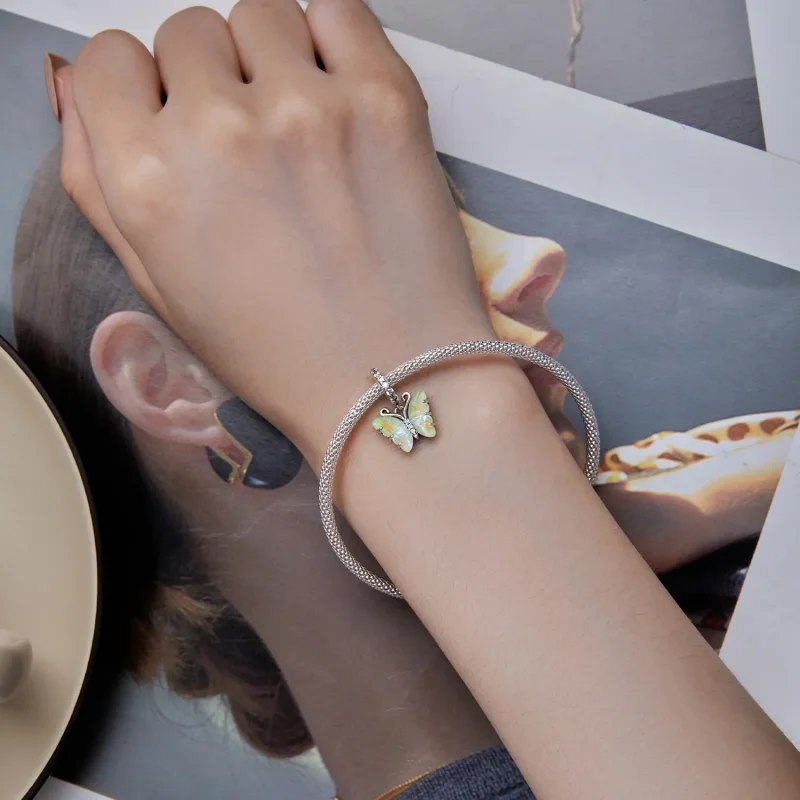 (slika za) Viseči viseči metulj Aurora v slogu Pandora - SCC2305-GN - Ogled 5