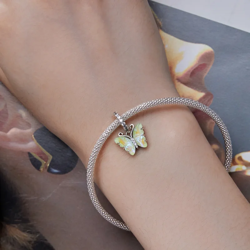 (slika za) Viseči viseči metulj Aurora v slogu Pandora - SCC2305-GN - Ogled 6