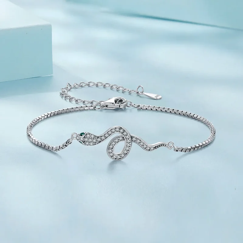 (slika za) Zapestnica Pandora Style Spirit Snake Chain Verižica - SCB261 - Ogled 3