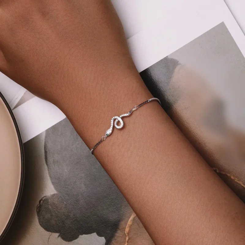 (slika za) Zapestnica Pandora Style Spirit Snake Chain Verižica - SCB261 - Ogled 4