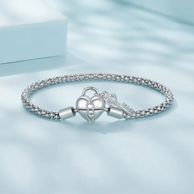 (slika za) Zapestnica s ključavnico v obliki srca Pandora - SCB259 - Ogled 3