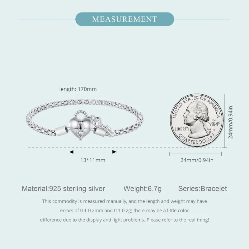 (slika za) Zapestnica s ključavnico v obliki srca Pandora - SCB259 - Ogled 5