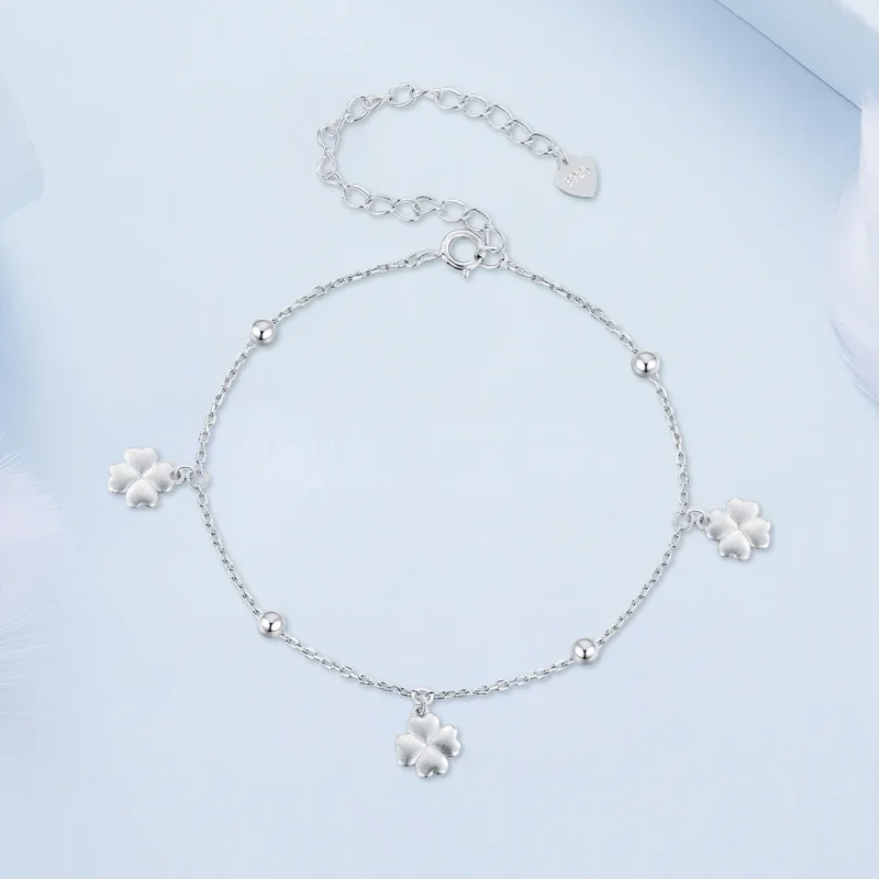 (slika za) Zapestnica s štiriperesno deteljico v slogu Pandora - BSB139 - Ogled 2