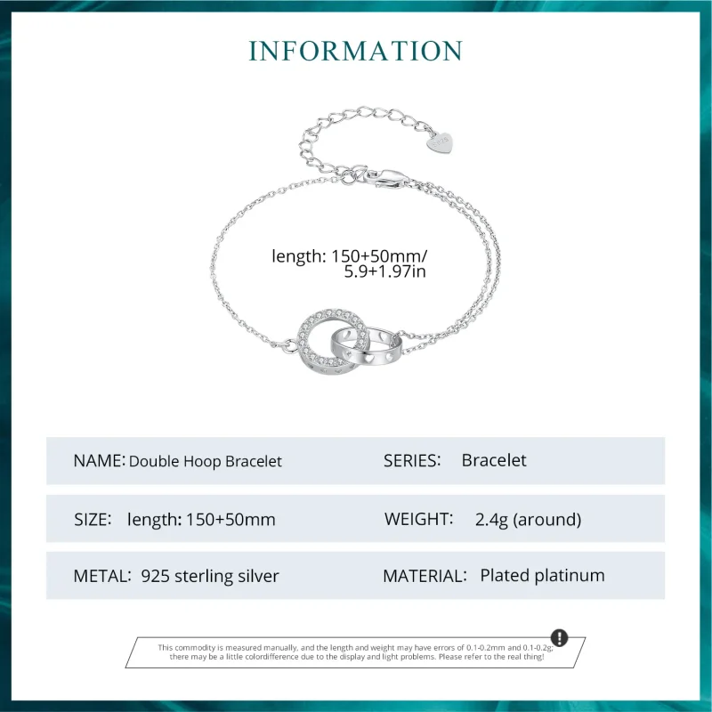 (slika za) Zapestnica z dvojno verižico v slogu Pandora - BSB151 - Ogled 6