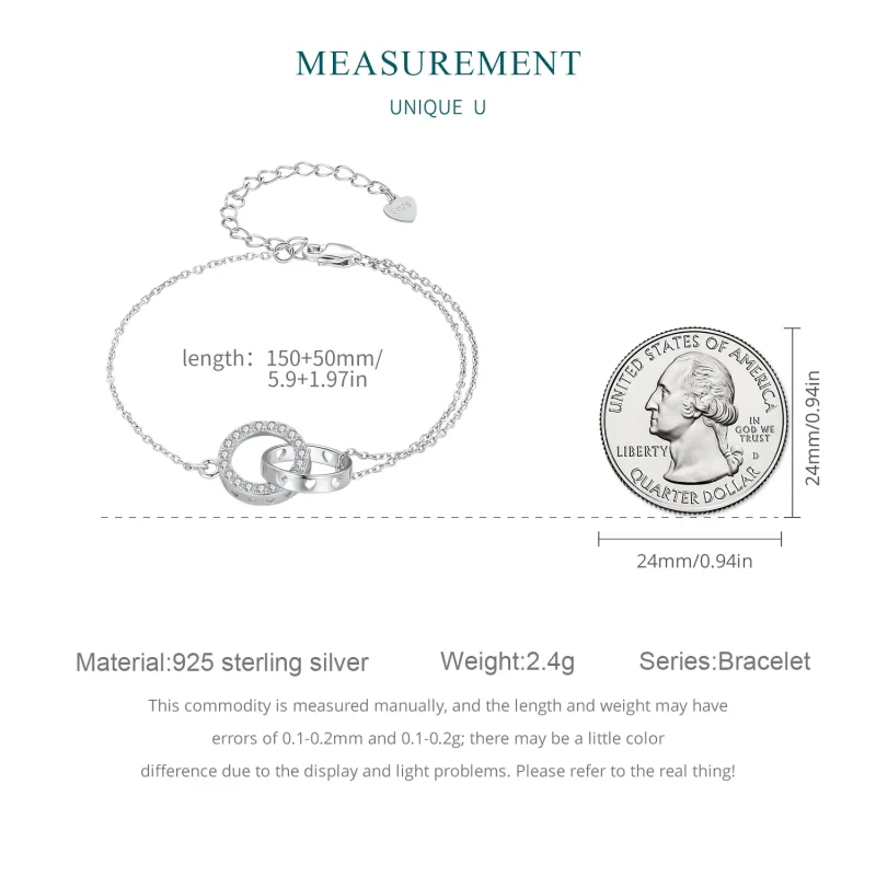 (slika za) Zapestnica z dvojno verižico v slogu Pandora - BSB151 - Ogled 7