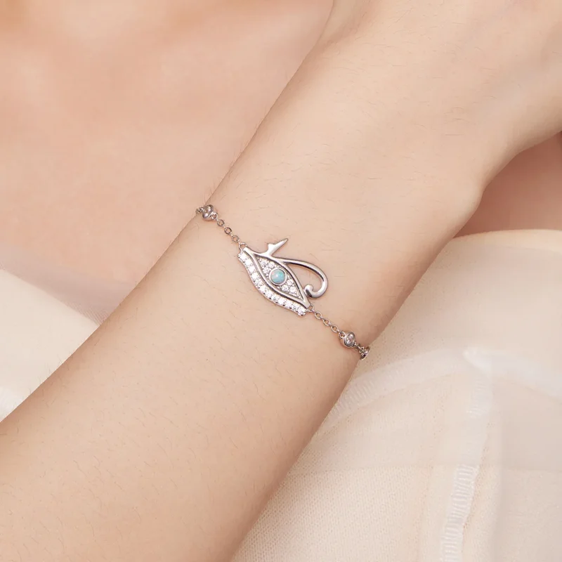 (slika za) Zapestnica z verižico v slogu Pandora Horusovo oko - BSB114 - Ogled 6