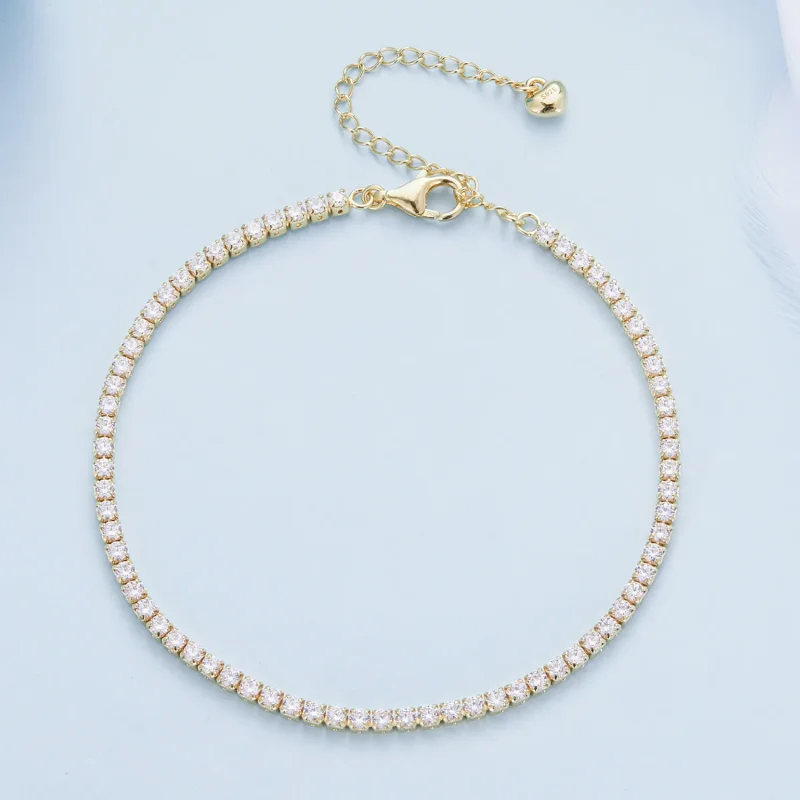 (slika za) Zlata izvrstna verižica iz cirkona v slogu Pandora - BSB097-B - Ogled 5