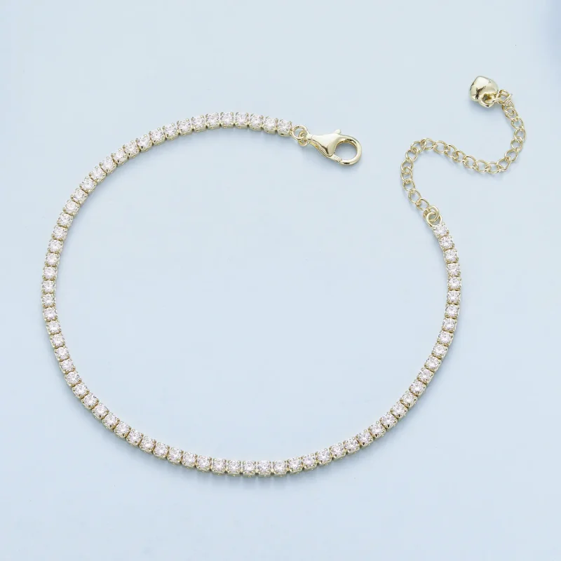 (slika za) Zlata izvrstna verižica iz cirkona v slogu Pandora - BSB097-B - Ogled 6