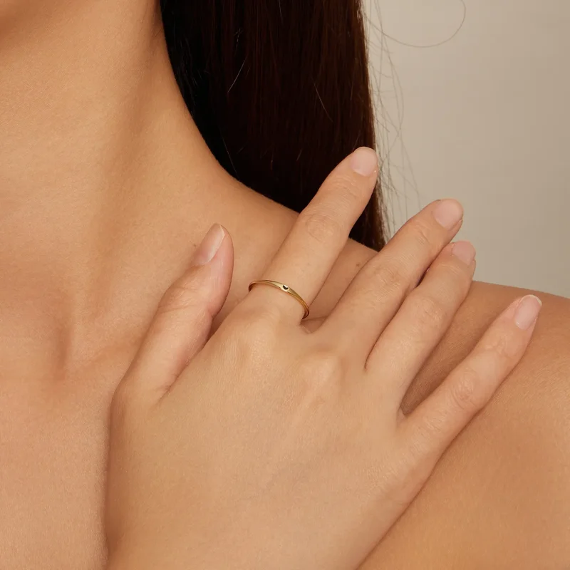 (slika za) Zlati ljubezenski prstan v slogu Pandora - SCR468-B - Ogled 4