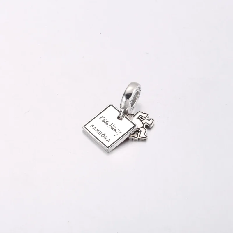 (slika za) Dvojni viseči obesek s hodečimi srčki Keith Haring™ x Pandora - 792216C01 - Ogled 4