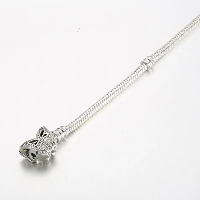 (slika za) Kačasta zapestnica Pandora Moments z zaponko v obliki metulja - 590782C01 - Ogled 4