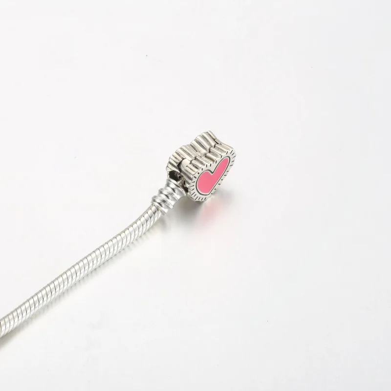 (slika za) Keith Haring™ x Pandora Moments Radiant Heart Snake Chain Zapestnica - 592217C01 - Ogled 4