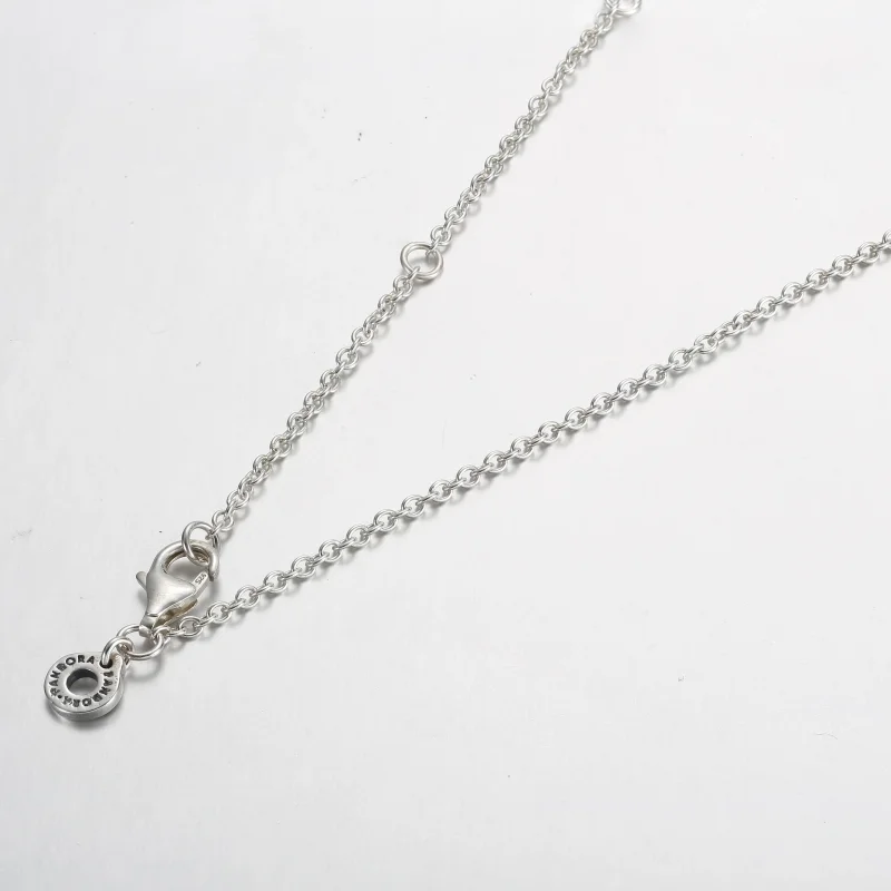 (slika za) Obesek in ogrlica s podpisom Pavé & kroglice Pandora - 392308C01 - Ogled 4