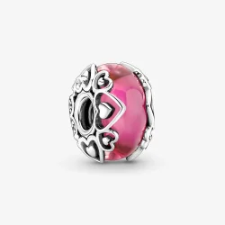 Obesek iz roza muranskega stekla Pandora Reveal Your Love - 791159C00
