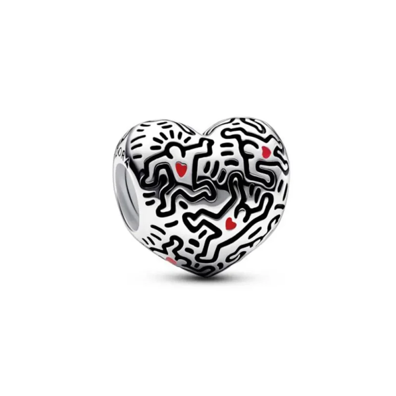 (slika za) Obesek Keith Haring™ x Pandora z linijskim motivom ljudi - 792224C01 - Slika izdelka