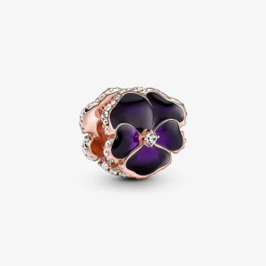 (slika za) Obesek Pandora Deep Purple Pansy Flower - 780777C01