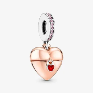 Obesek z obeskom iz srca Pandora Reveal Your Love Heart - 380795C01 (slika za) Obesek z obeskom iz srca Pandora Reveal Your Love Heart - 380795C01