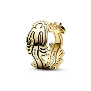 (slika za) Odprti prstan Keith Haring™ x Pandora z mahajočimi figuricami ​ - 162226C01